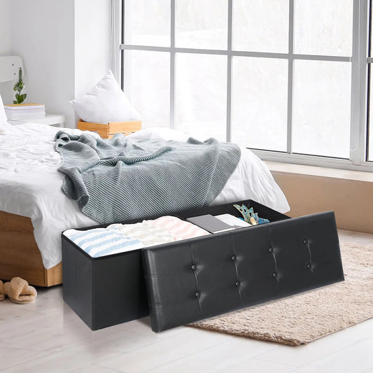 43'' Folding Storage Ottoman Bench