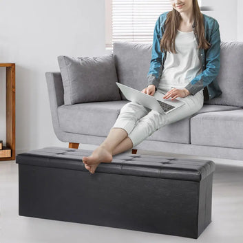 43'' Folding Storage Ottoman Bench