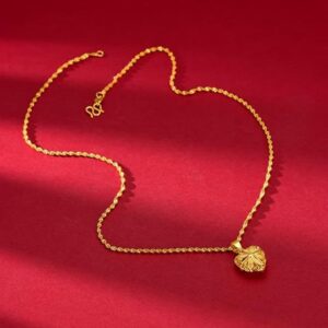 Gold Heart Necklace for Women