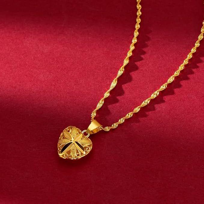 Gold Heart Necklace for Women - Image 4