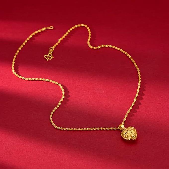 Gold Heart Necklace for Women